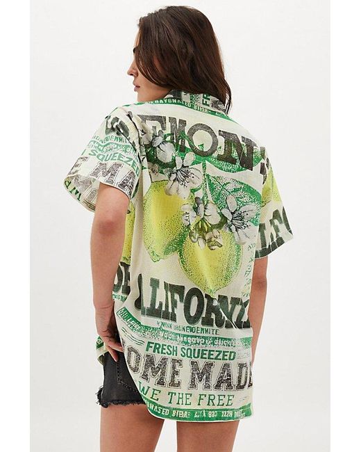 Free People Green Fresh Squeezed Top