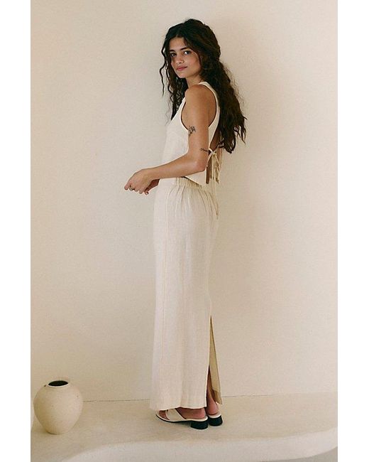 Free People Natural Mon Cheri Linen Set By