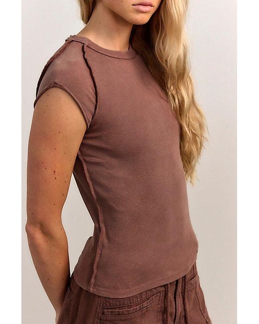 Free People Brown We The Free Ever Had Tee