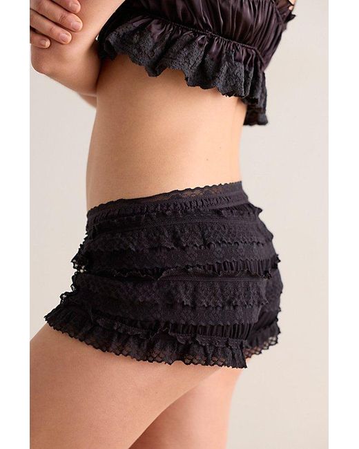 Intimately By Free People Black Just A Crush Shorties By