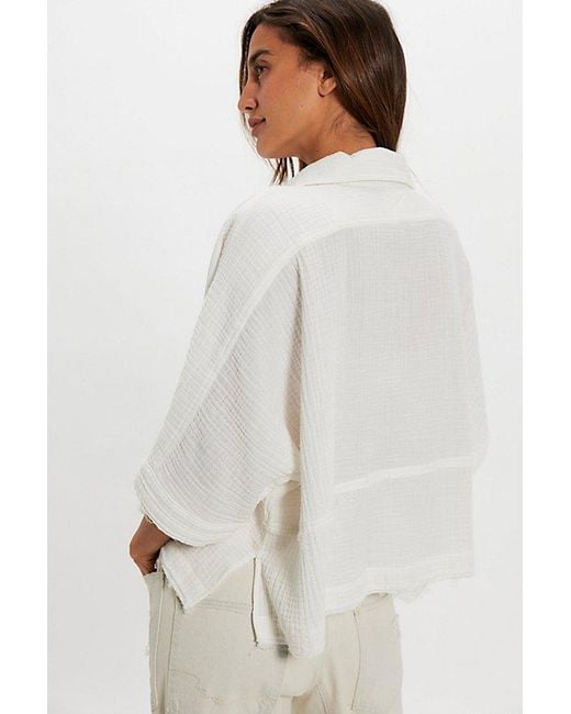 Free People White Happy Days Top