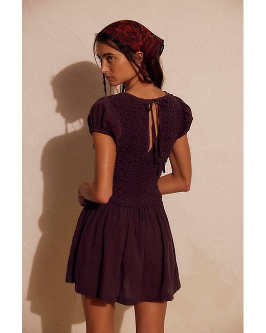 free-est Brown Say Hello Smocked Tunic By