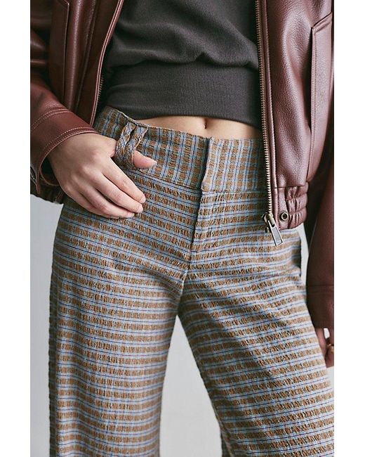 Free People Multicolor Time Flies Low-Rise Clean Trousers