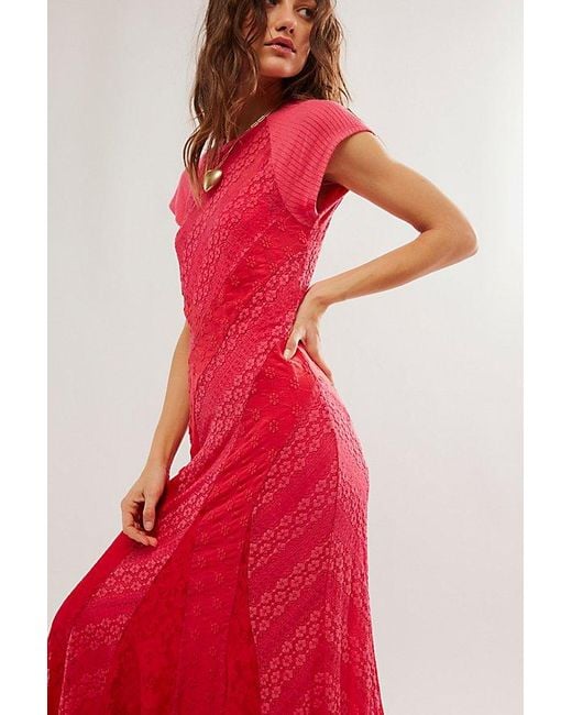 Free People Red Cypress Lace Maxi