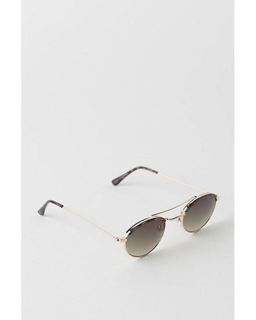 Free People Multicolor Bradley Round Aviator Sunglasses