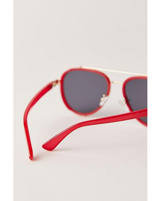 Free People Natural Wesley Oversized Aviator Sunglasses
