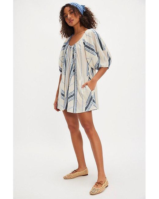 Free People White Bop Around Playsuit