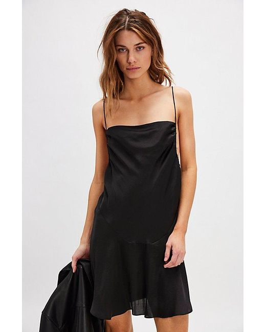 Intimately By Free People Black Spring Fling Mini Slip