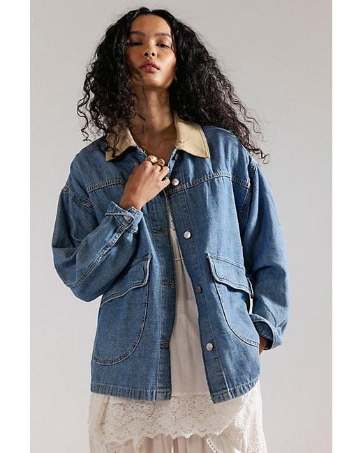Free People Blue Lemon Denim Jacket