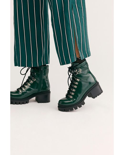 free people check lace up boot