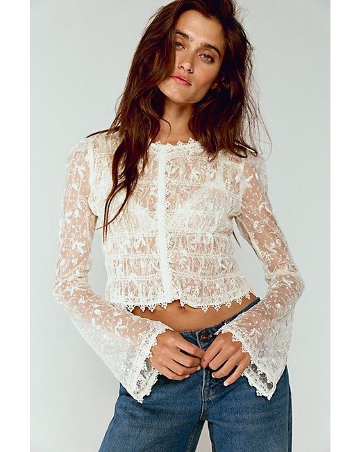 For Love & Lemons White Underwater Garden Top