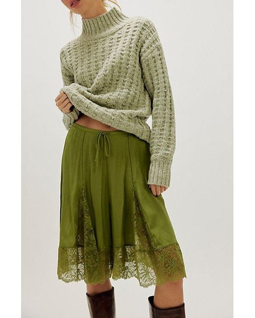 Free People Green Made You Look Shorts