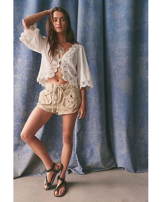 Free People Brown Waimea Slouchy Shorts