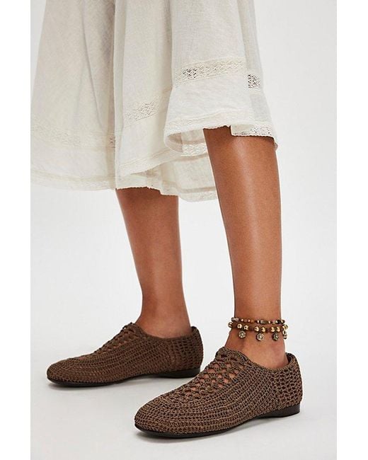 Jeffrey Campbell Natural Figure Eight Crochet Flats By