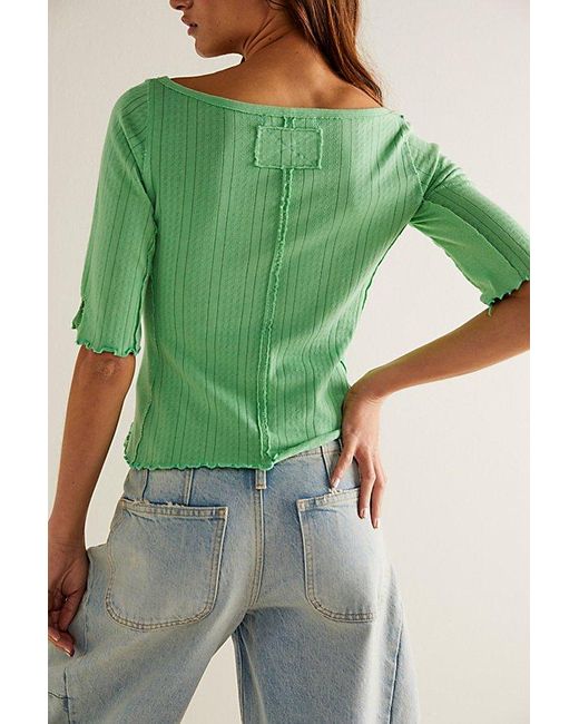 Free People Green We The Free Sweet And Salty Tee