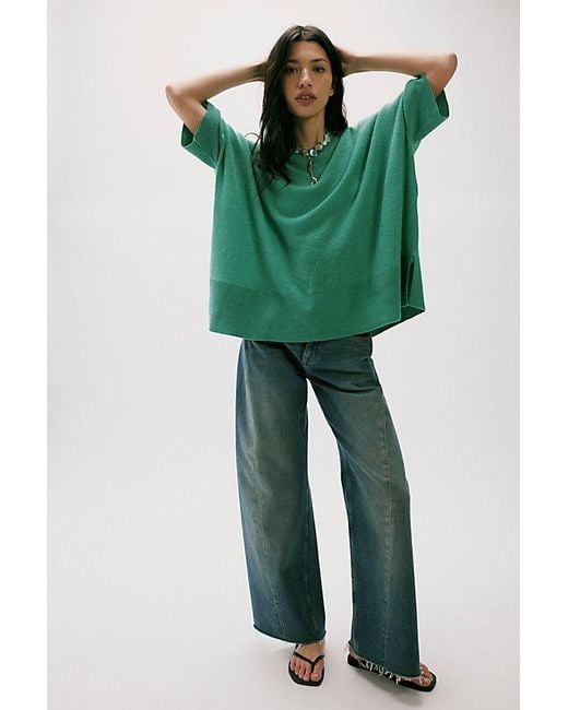 Free People Green Ninth Street Cashmere Tee