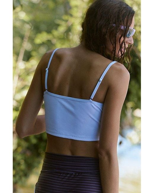 Salt Gypsy Green Spaghetti Strap Crop Top