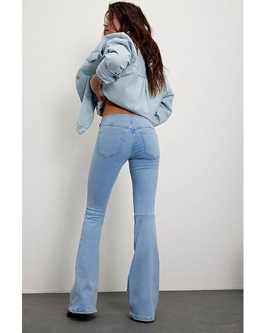 Free People Blue We The Free Penny Pull-On Flare Jeans