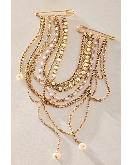 Ariana Ost Brown Longline Pearl Brooch
