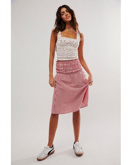 Free People Pink Fp One Sunni Convertible Skirt
