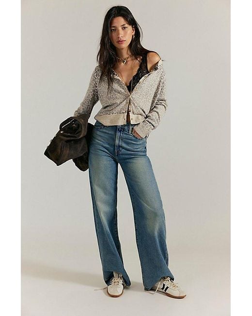 Free People Brown Nocturnal Patterned Cardi