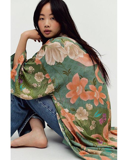 Spell Green Floridian Reversible Robe Top