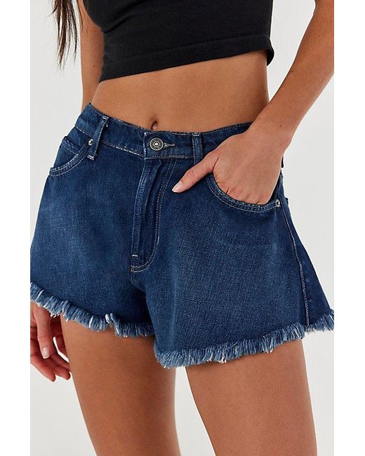 Free People Blue Sparks Fly Shorts