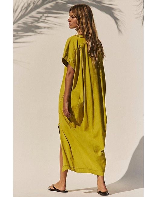 free-est Yellow Strada Maxi Dress By