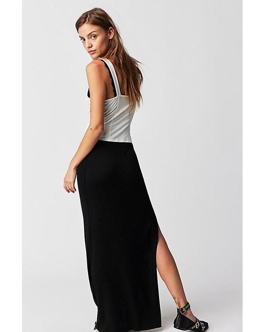Free People Golden Hour Maxi Skirt At In Black, Size: Xs