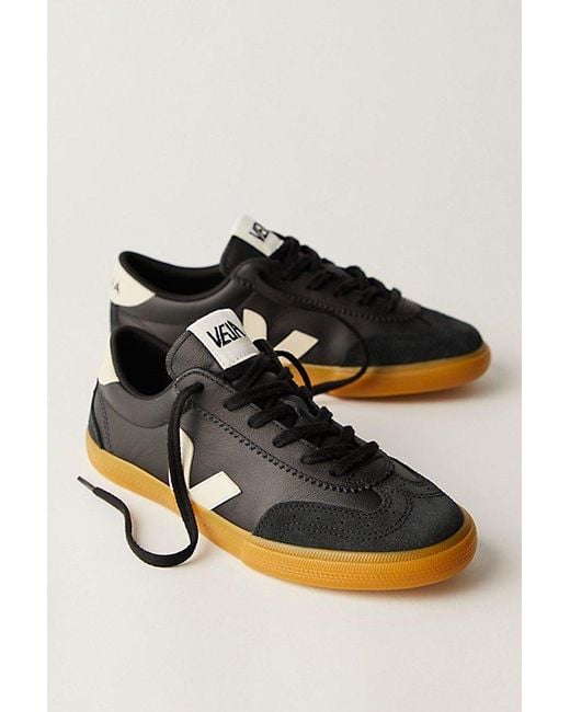 Veja Black Volley Suede Sneakers