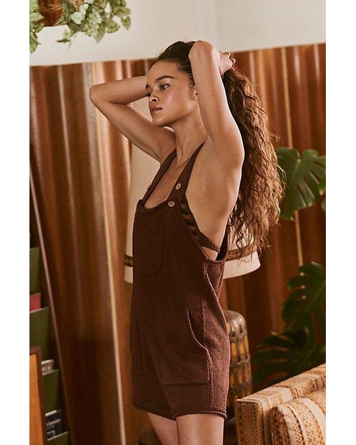 Free People Brown Over It Short One Piece
