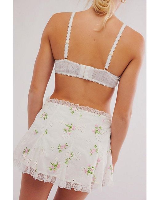 For Love & Lemons White Kinsley Mini Skirt