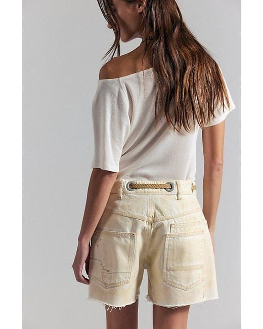 Free People Brown Moxie Barrel Shorts