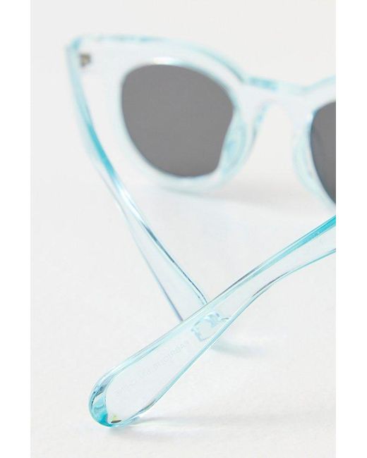 Free People Midnight Round Sunglasses At In Blue
