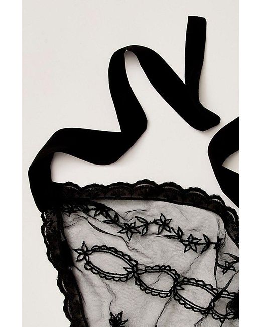 Free People Black Sheer Perfection Hair Scarf