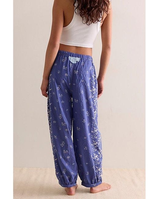 Free People Blue On Repeat Pj Pants