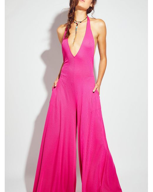 Free People Leigh One Piece in Fuchsia Red (Pink) | Lyst Canada