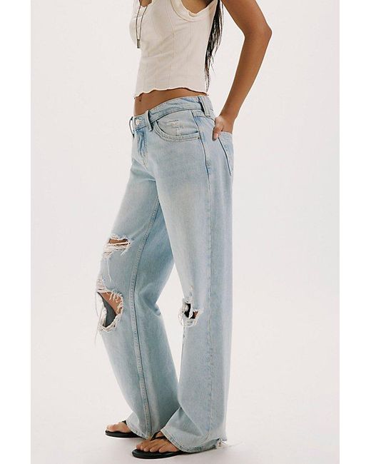 Free People Green Tennessee Low-Rise Boyfriend Jeans