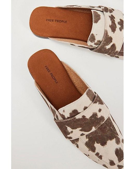 Free People Blue At Ease Embossed Loafers