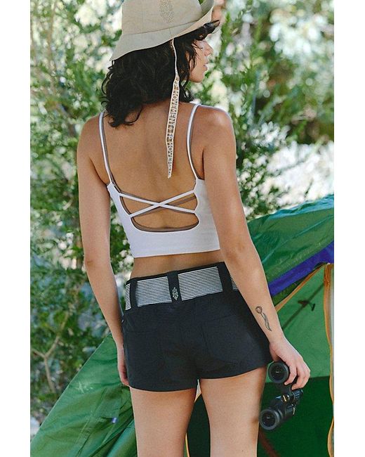 Fp Movement Green Cascade Mini Shorts