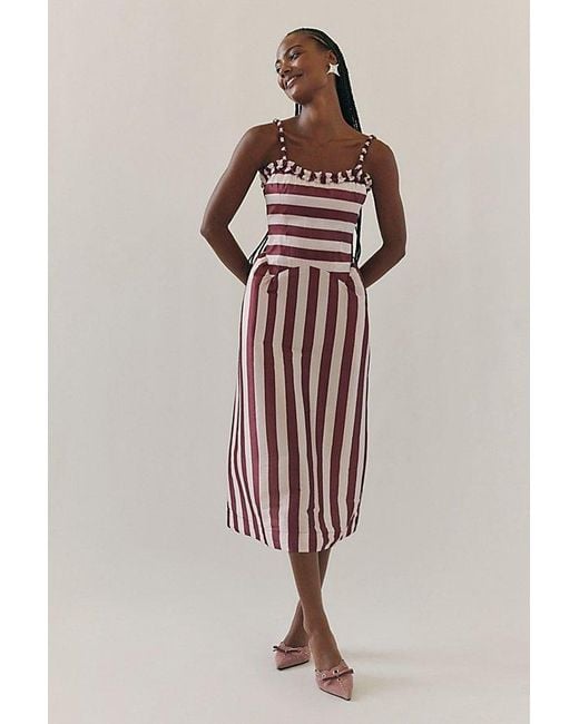 ワンピース Damson Madder Clandy Midi Dress tish midi dress - black bow print – Damson Madder