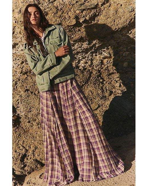 Free People Brown Ives Maxi Skirt