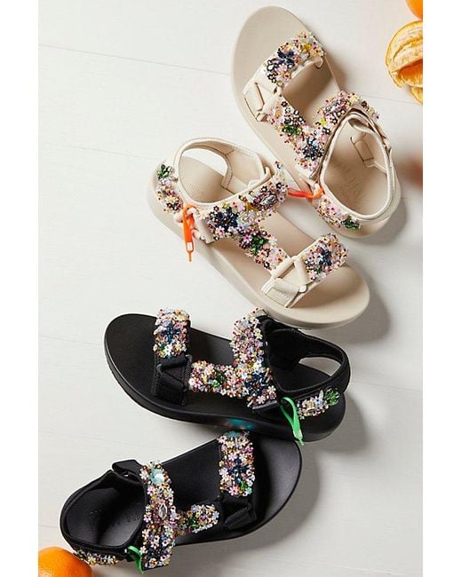 Nan-Ku Couture Sun Showers Sport Sandals in Natural | Lyst