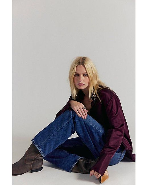 Citizens of Humanity Blue Winslow Cropped Boyfriend Jeans