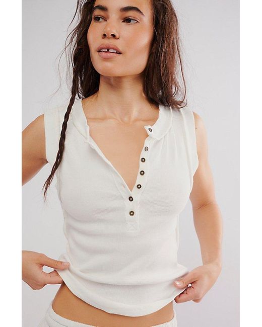 Free People White Kate Henley