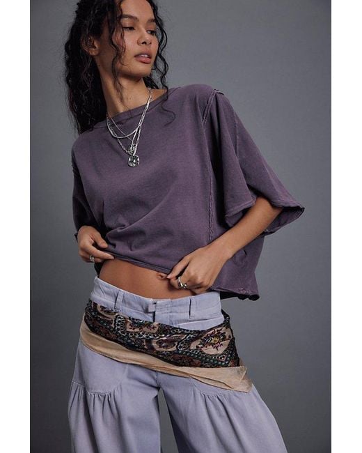Free People Purple Next Level Tee