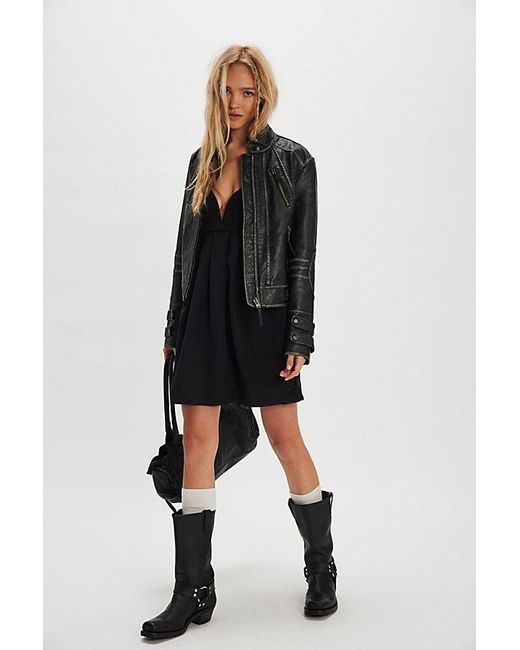 Free People Black Floreo Mini Dress