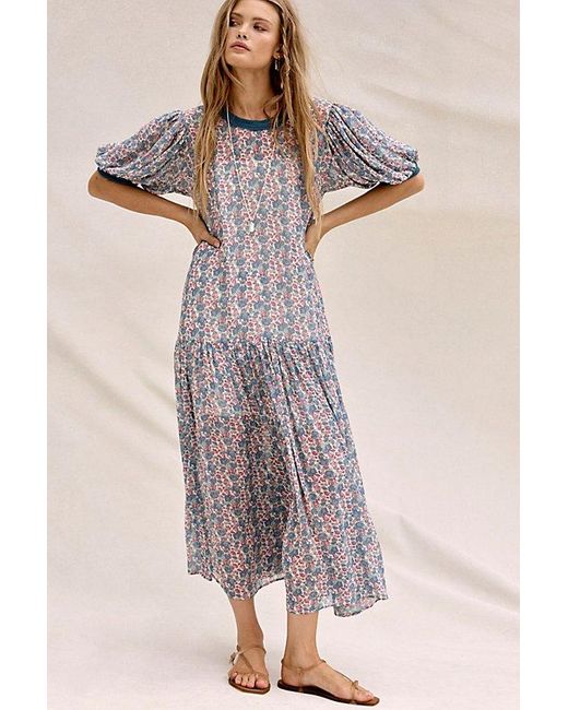 Free People Blue Courtside Crush Maxi Dress
