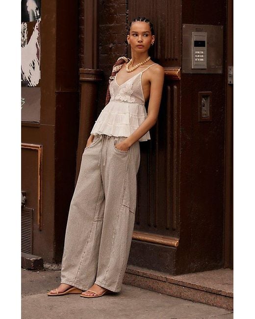 Free People Natural Something Good Pull-On Barrel Pants