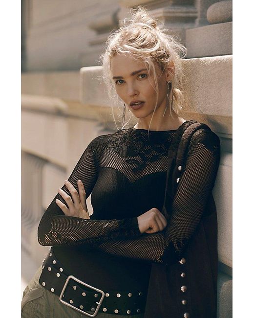 Intimately By Free People Black Chasing Dreams Long Sleeve By
